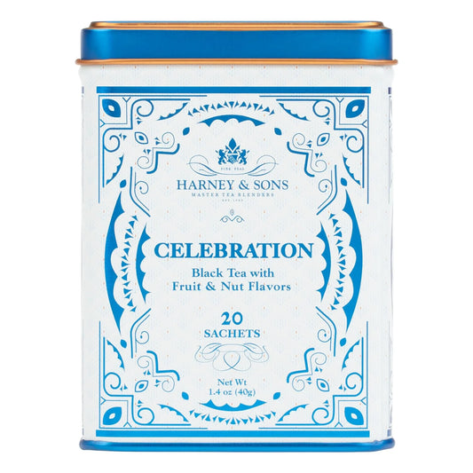 Harney & Sons Celebration Black Tea, 20 Sachets in Decorative Tin