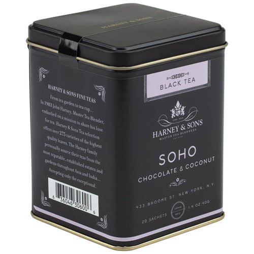 Harney & Sons SoHo Blend Black Tea, 20 Sachets in Decorative Tin