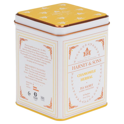Harney & Sons Chamomile Herbal Tea, 20 Sachets, Caffeine Free Tin