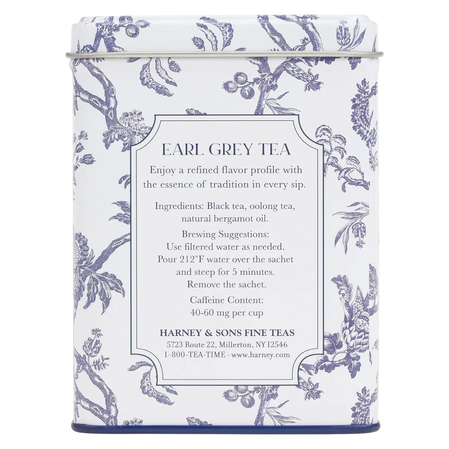 Harney & Sons Williamsburg Earl Grey Tea, 20 Sachets in Tin