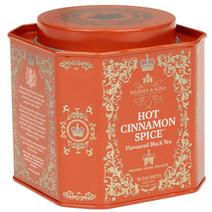 Harney & Sons Hot Cinnamon Spice Black Tea, 30 Sachets in Tin