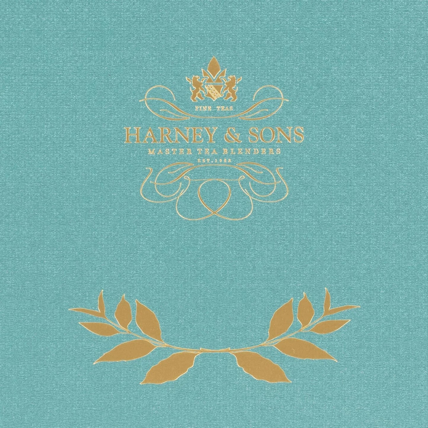 Harney & Sons Teal Tea Chest Gift, 32 Wrapped Sachets, 8 Flavors