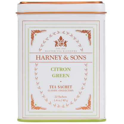 Harney & Sons Citron Green Tea, White, 20 Count (Pack of 1)