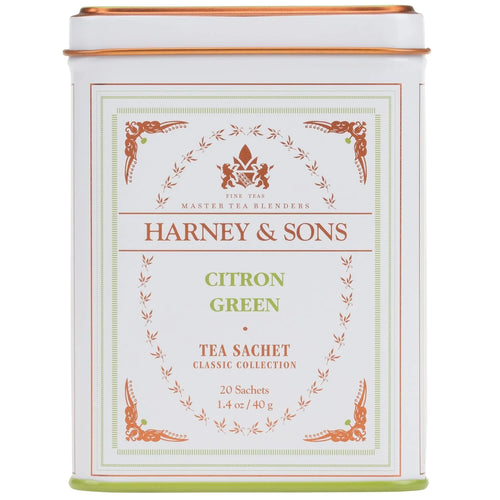 Harney & Sons Citron Green Tea, White, 20 Count (Pack of 1)