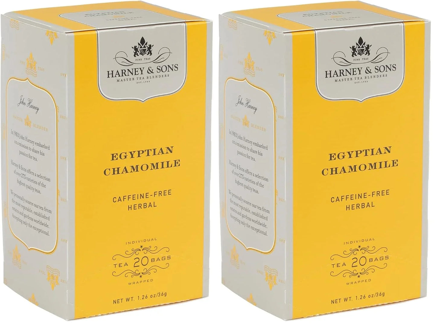 Harney & Sons Fine Teas Egyptian Chamomile - 20 Tea bags, 20 Count (Pack of 2)