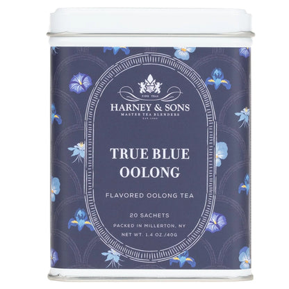 Harney & Sons True Blue Oolong Tea, 20 Sachets in Tin