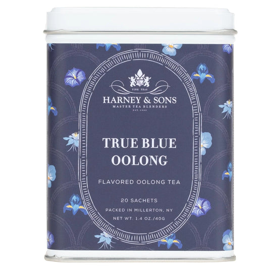 Harney & Sons True Blue Oolong Tea, 20 Sachets in Tin