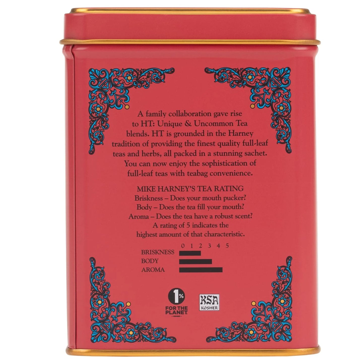 Harney & Sons HT Strawberry Vanilla Black Tea, 20 Sachets in Tin