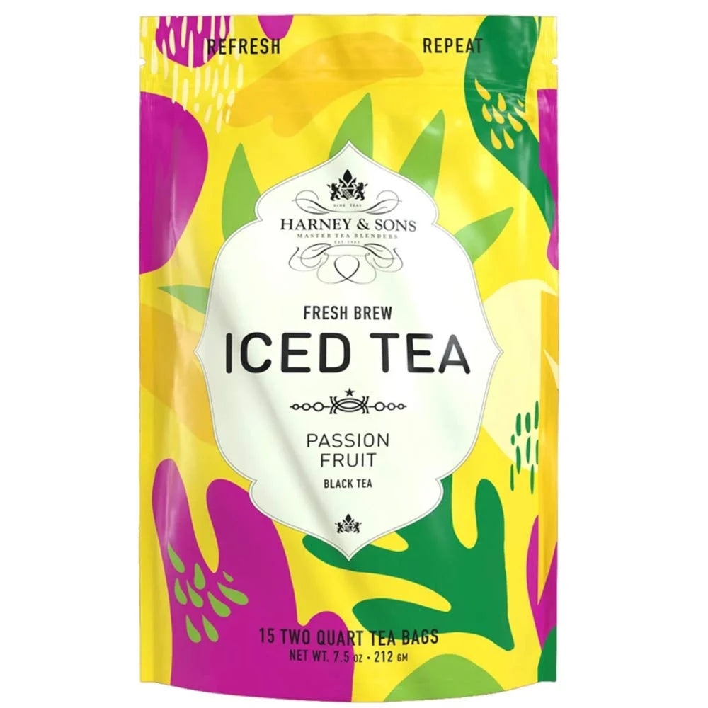 Harney & Sons Fresh Brew Passion Fruit Black Iced Tea, 15 Tea Bags