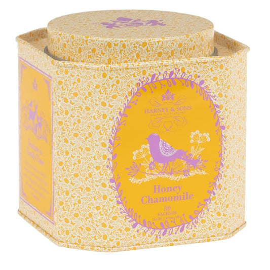 Harney & Sons Organic Honey Chamomile Herbal Tea, 30 Sachets in Tin