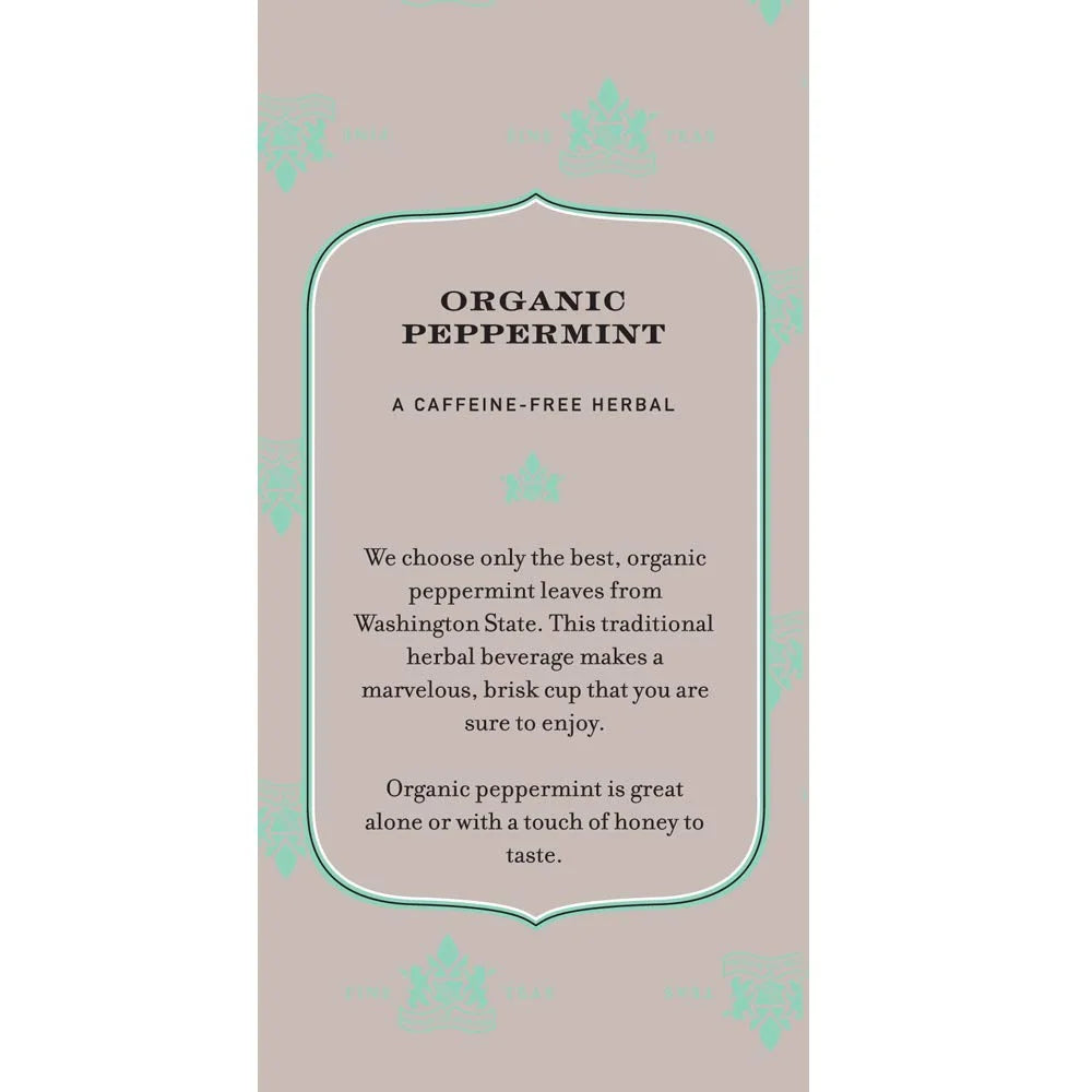 Harney & Sons Premium Organic Herbal Tea, Peppermint, 20 Count (Pack of 2)