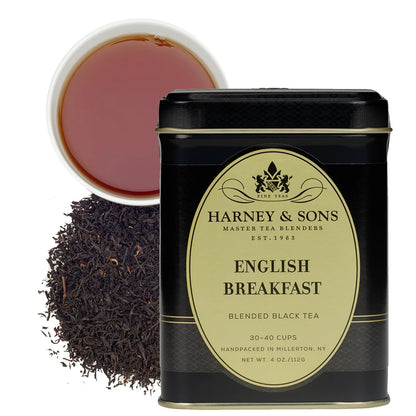 Harney & Sons English Breakfast Loose Leaf Black Tea Tin, 4 oz