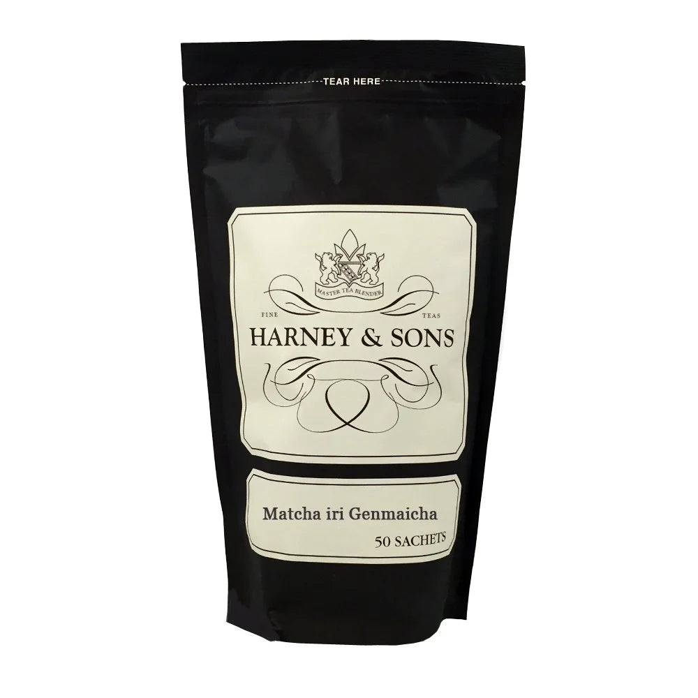 Harney & Sons Matcha Iri Genmaicha Green Tea Sachets, 50 Count