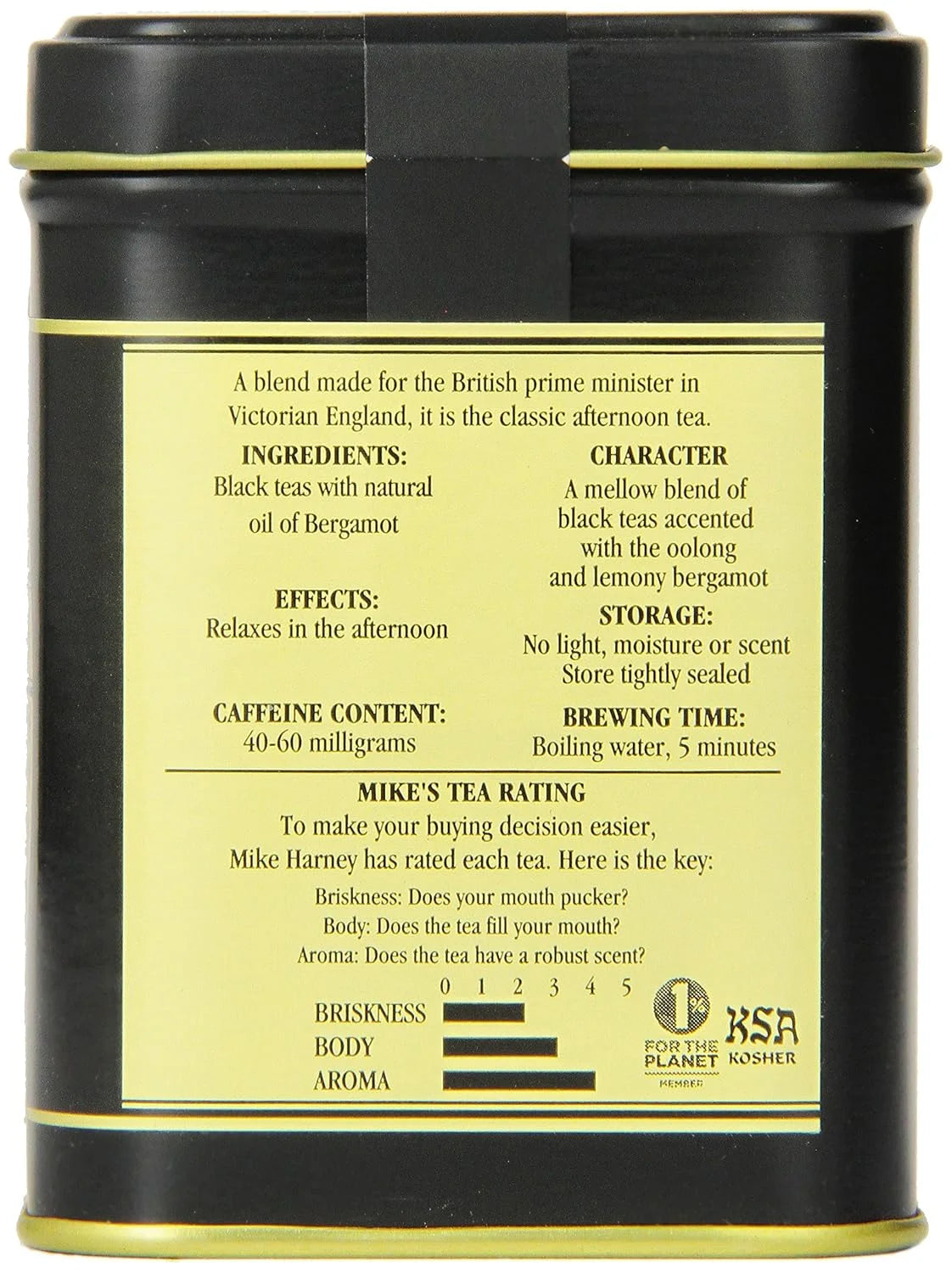 Harney & Sons Black Earl Grey Loose Leaf Tea,4 Ounce,(Pack of 2)