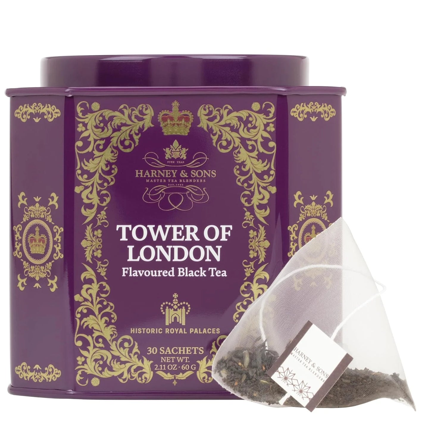 Harney & Sons Tower of London Black Tea, 30 Sachets in Tin