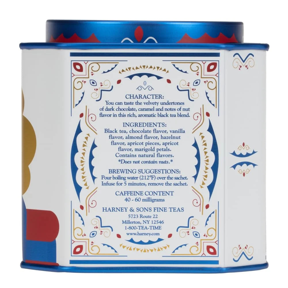 Harney & Sons Nutcracker Blend Black Tea, 30 Sachets in Tin