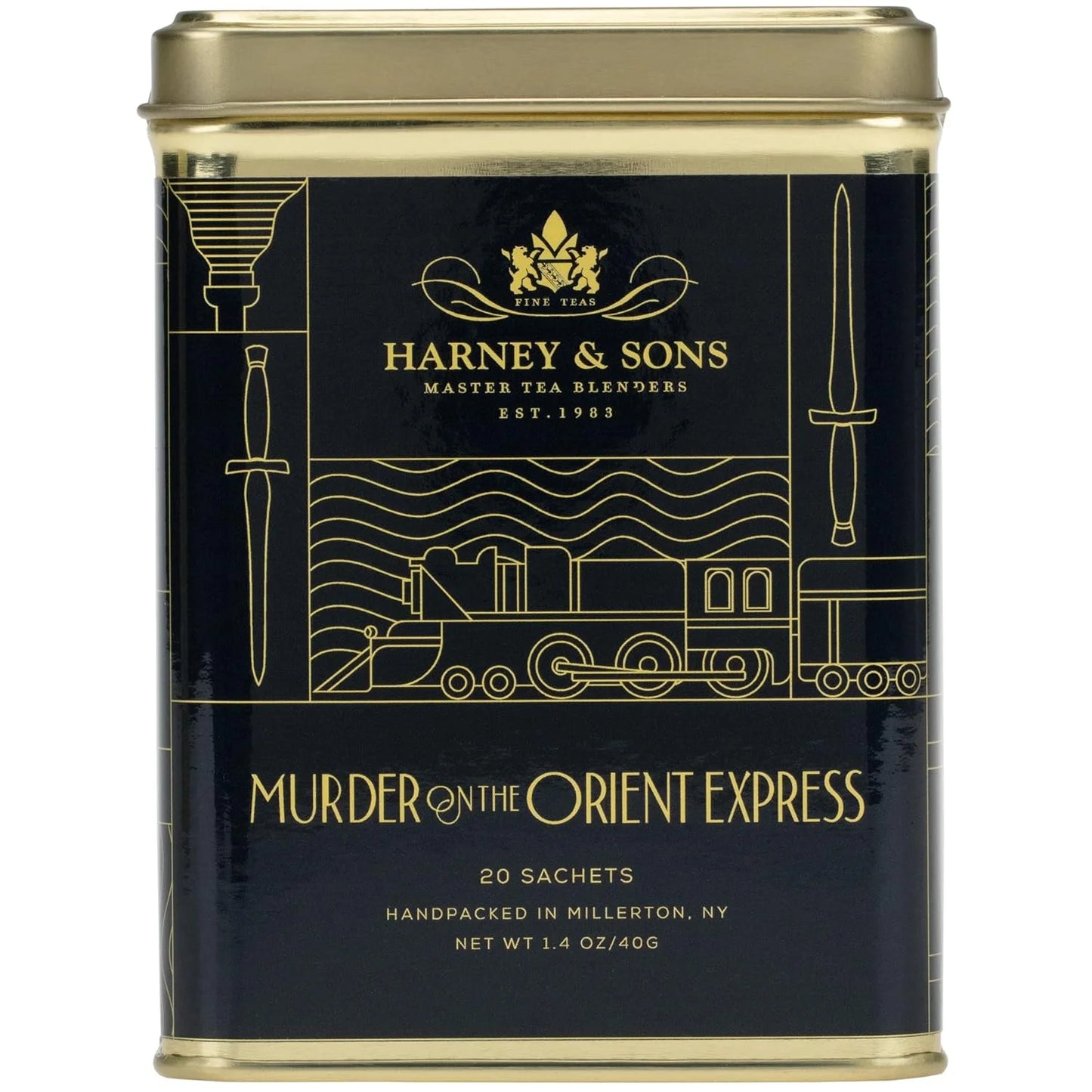 Harney & Sons Murder on the Orient Express Black Tea, 20 Sachets Tin
