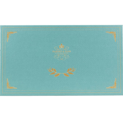 Harney & Sons Teal Tea Chest Gift, 32 Wrapped Sachets, 8 Flavors