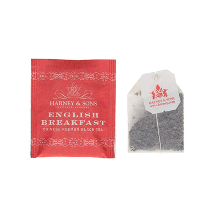 Harney & Sons English Breakfast Black Tea, 50 Tea Bags – Classic Keemun Blend for Bold, Full-Bodied Flavor, Kosher (Pack of 2)