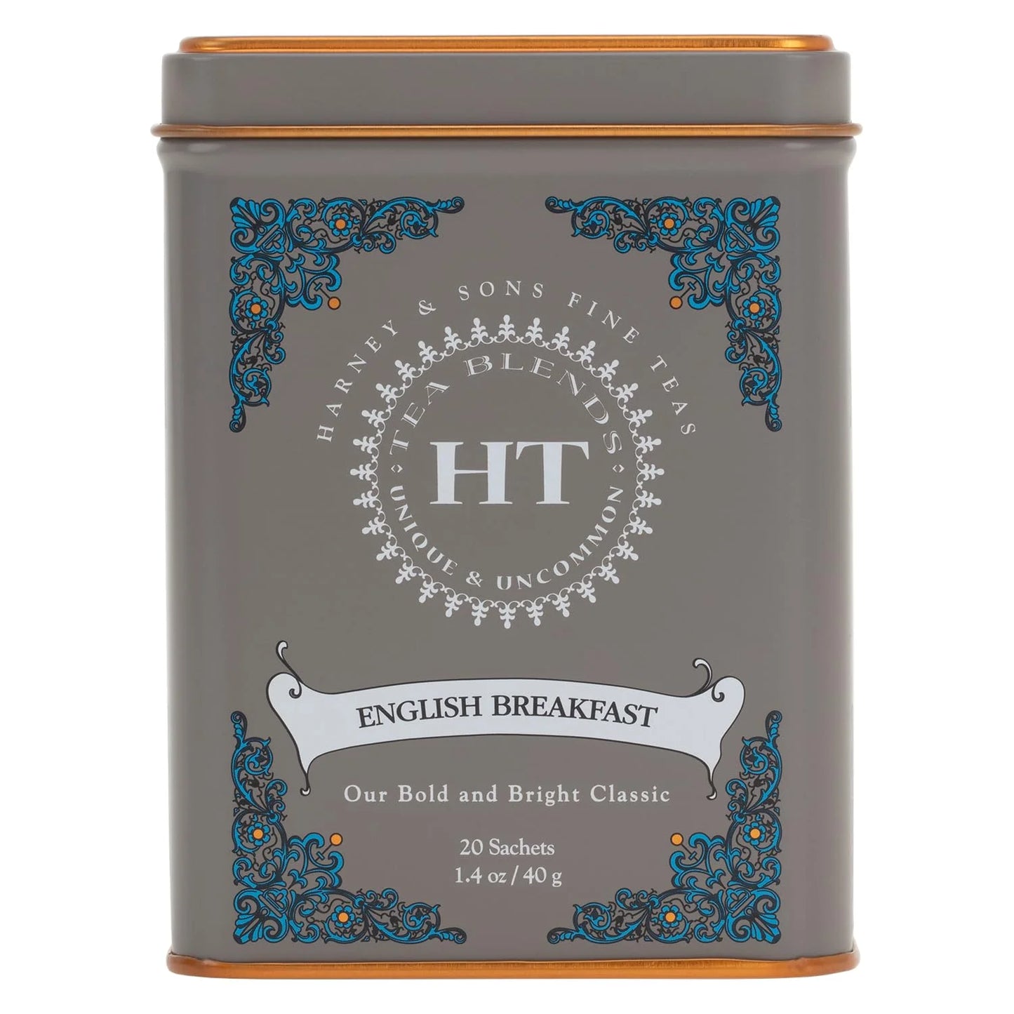 Harney & Sons HT English Breakfast Black Tea, 20 Sachets in Tin
