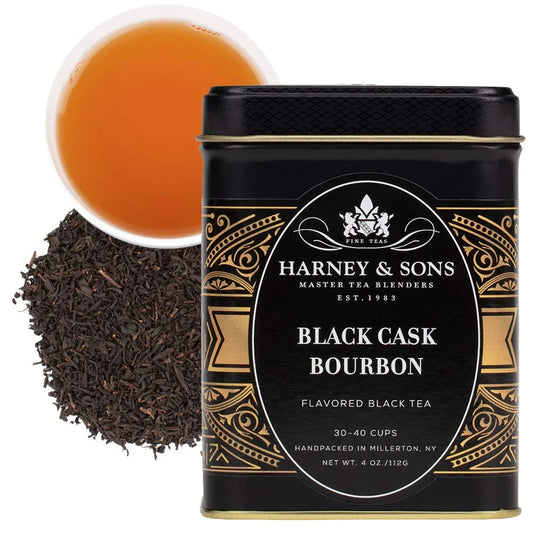 Harney & Sons Black Cask loose tea in tin, Bourbon, 4 Oz