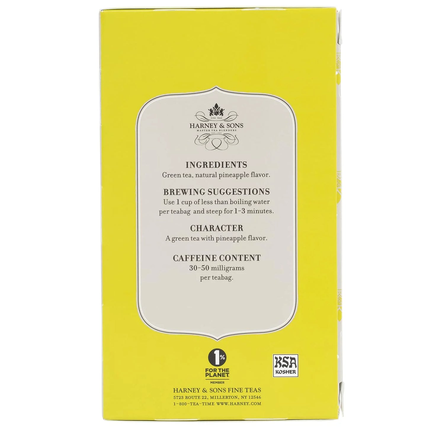 Harney & Sons Tea Bags Tropical Green 20 Count