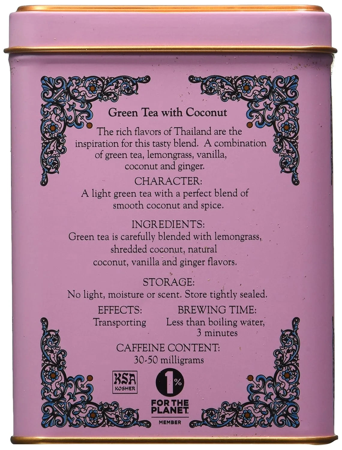Harney and Sons Fine Teas, Green Tea with Coconut, 20 Sachets (Pack of 3)