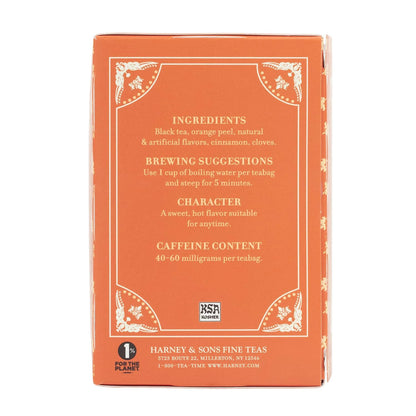 Harney & Sons Hot Cinnamon Spice Black Tea Bags, 40 Count