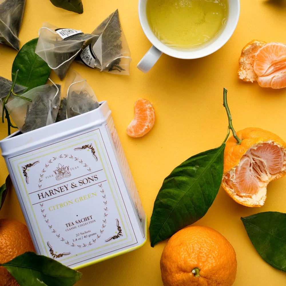 Harney & Sons Citron Green Tea, White, 20 Count (Pack of 2)