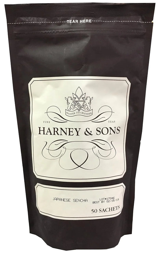 Harney & Sons Japanese Sencha Green Tea, 50 Sachets, Caffeinated