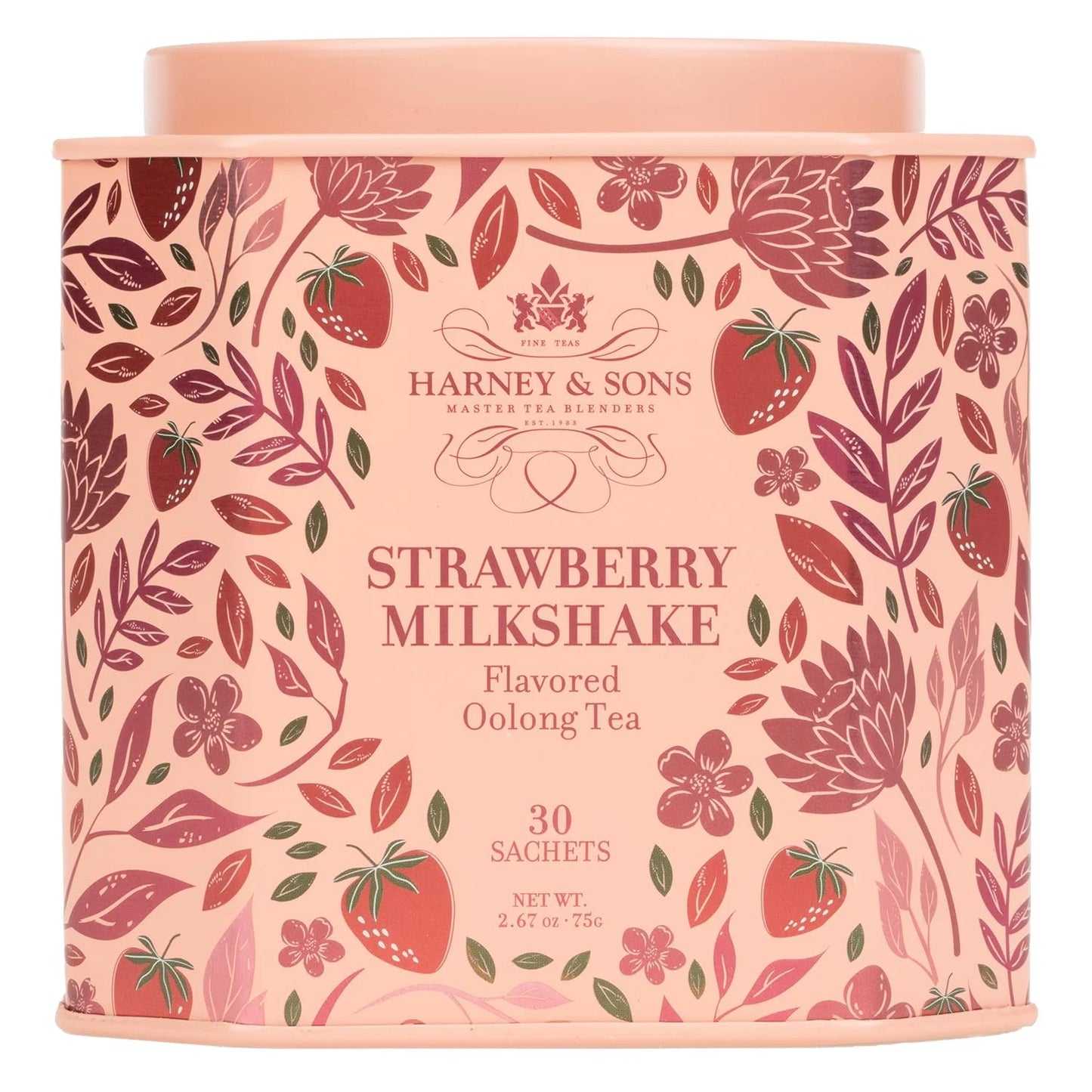 Harney & Sons Strawberry Milkshake Oolong Tea, 30 Sachets in Tin