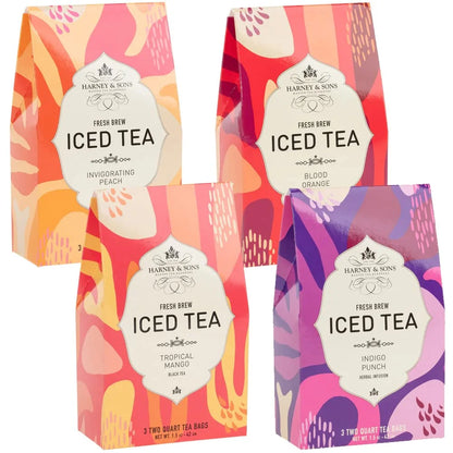 Harney & Sons Fresh Brew Iced Tea Sampler, 4 Flavor Variety Pack