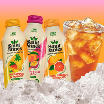 Saint James Iced Tea Paradise Variety Pack, 12 Pack (16 fl oz each)