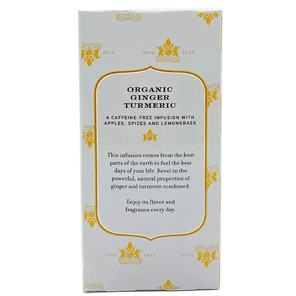 Harney & Sons Organic Ginger Turmeric Herbal Tea Bags, 20 Count