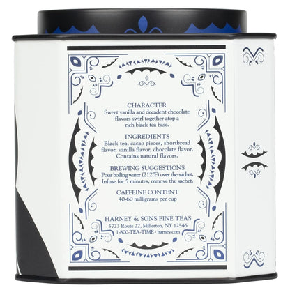 Harney & Sons Cookies & Cream Black Tea, 30 Sachets in Tin