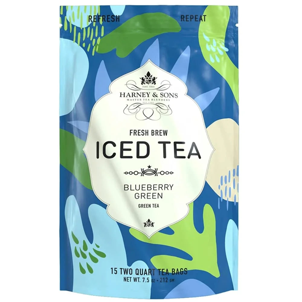 Harney & Sons Fresh Brew Blueberry Green Iced Tea, 15 Tea Bags