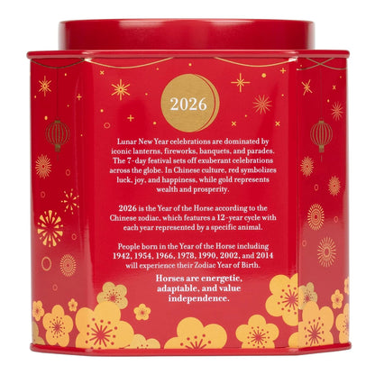 Harney & Sons Lunar New Year 2026 Tea, Year of the Horse, Lunar New Year Gift, Black tea with toasted rice, coconut, sesame and caramel flavor, 30 sachets