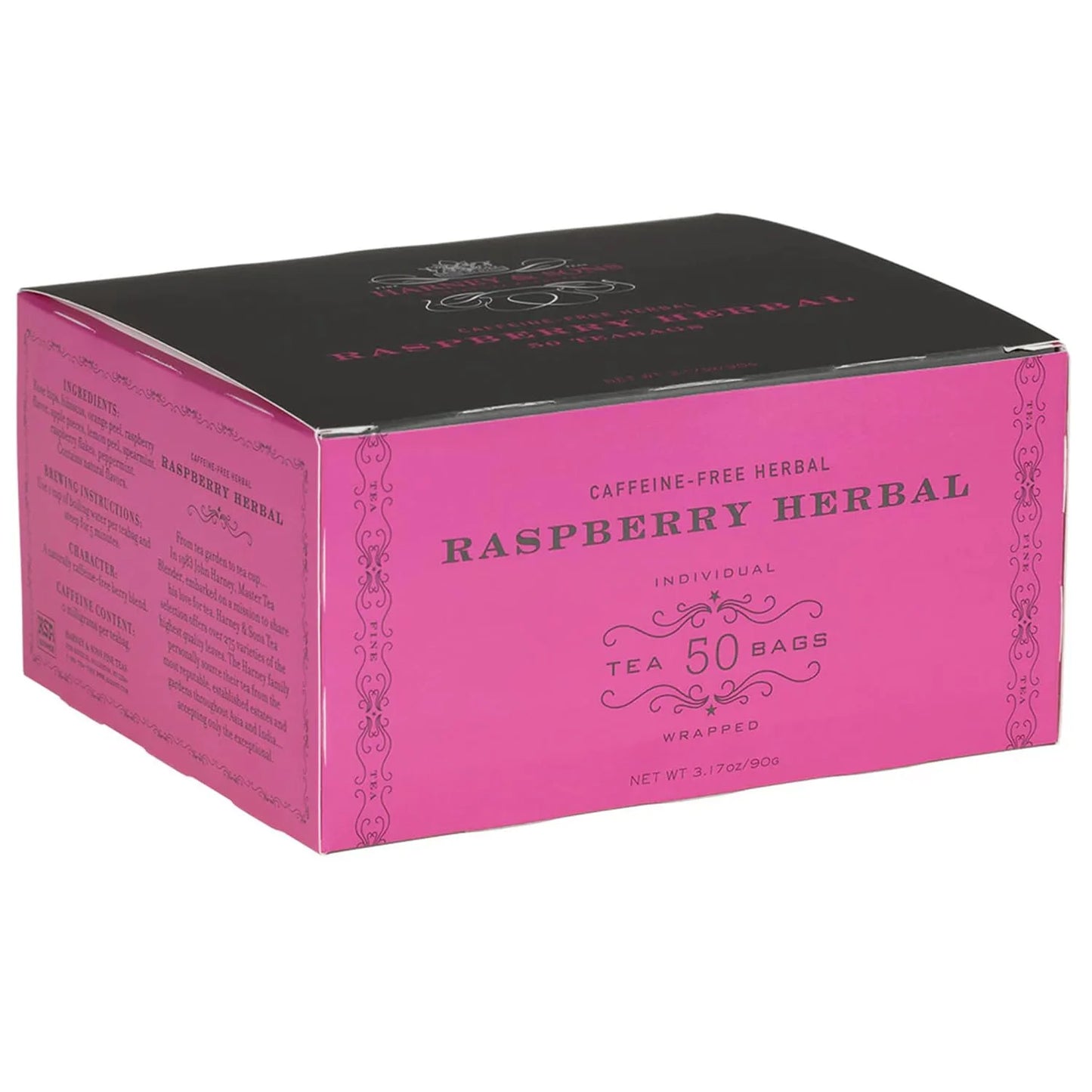 Harney & Sons Raspberry Herbal Tea Bags, 50 Count