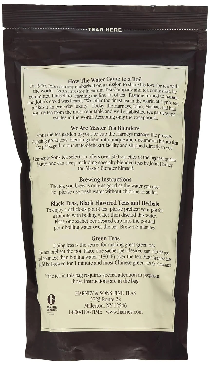 Harney & Sons Peppermint Herbal Tea Sachets, 50 Count