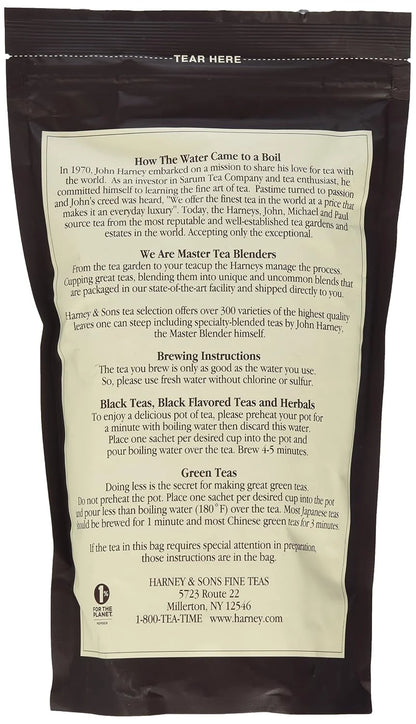 Harney & Sons Peppermint Herbal Tea Sachets, 50 Count