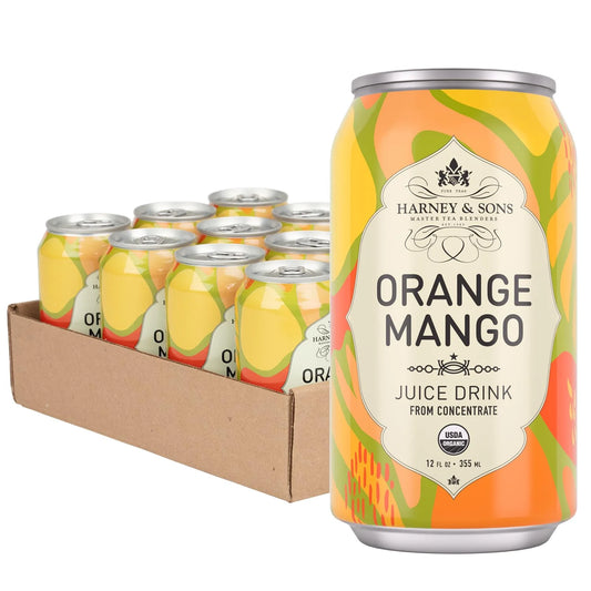Harney & Sons Organic Orange Mango Juice Drink, 12 Cans, 12 oz