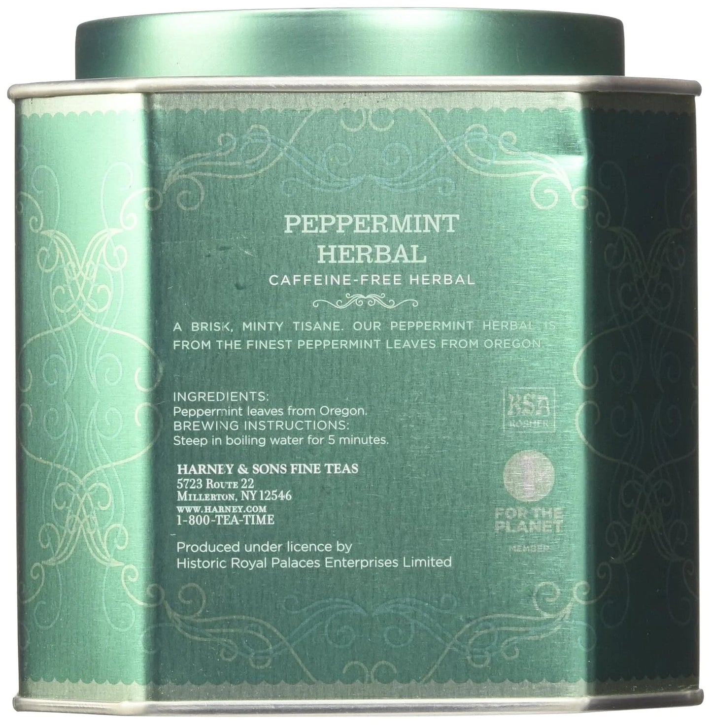 Harney & Sons Peppermint Herbal Tea in Sachets, Caffeine-Free Herbal, 30 Sachets (Pack of 2)