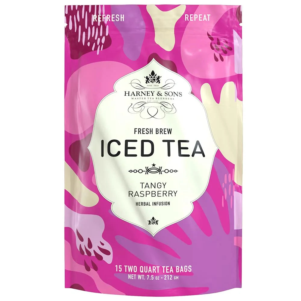 Harney & Sons Fresh Brew Raspberry Herbal Iced Tea, 15 Tea Bags