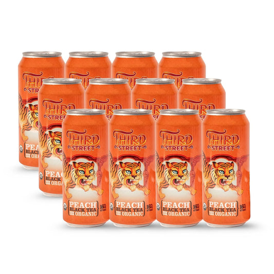 Third Street Inc. Organic Peach Black Tea, 16 Fl. Oz., 12 Pack,
