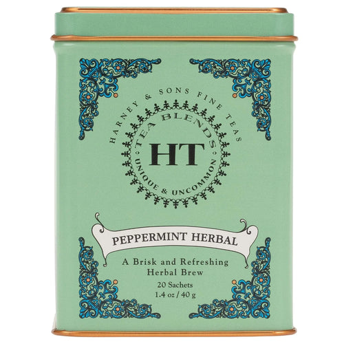 Harney & Sons HT Peppermint Herbal Tea, 20 Sachets in Tin