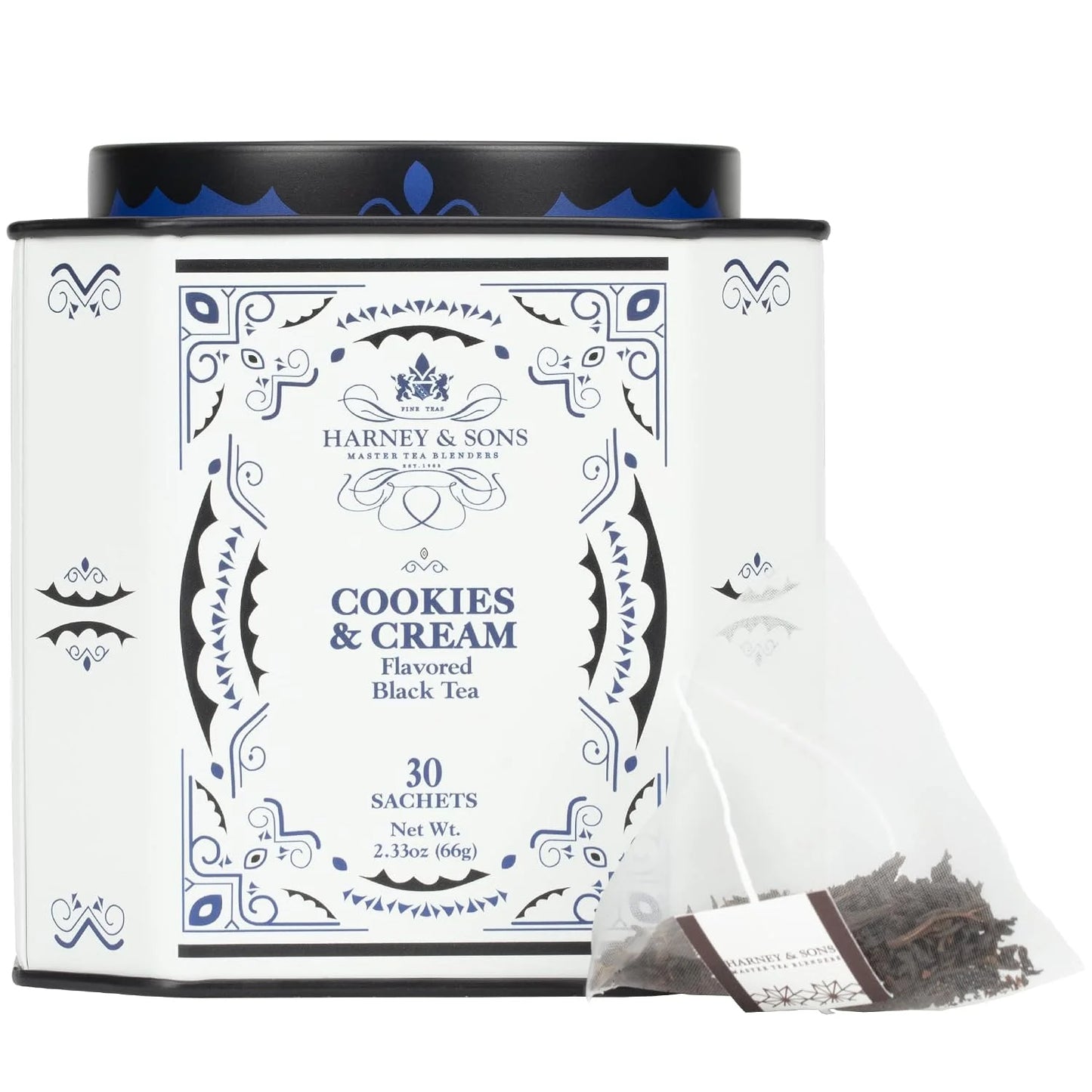 Harney & Sons Cookies & Cream Black Tea, 30 Sachets in Tin
