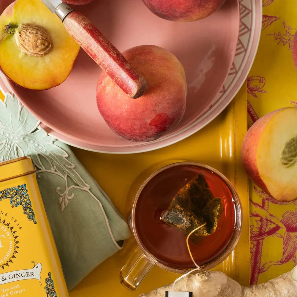 Harney & Sons HT Peaches & Ginger Black Tea, 20 Sachets in Tin