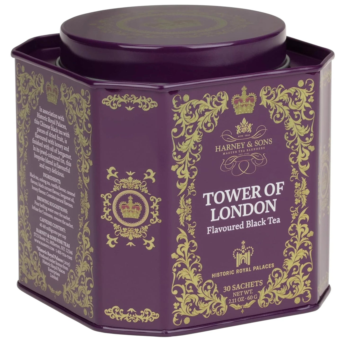 Harney & Sons Tower of London Black Tea, 30 Sachets in Tin