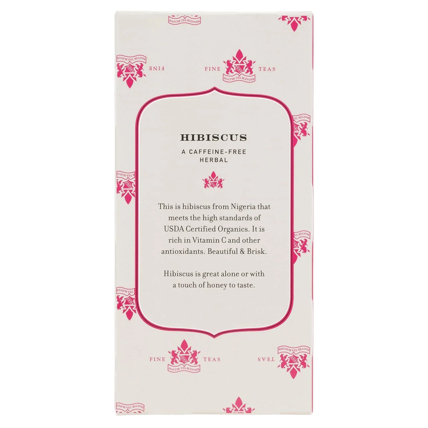 Harney & Sons Organic Hibiscus Herbal Tea Bags, 20 Count, Caffeine Free
