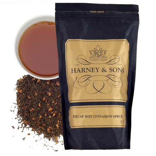 Harney & Sons Decaf Hot Cinnamon Spice Loose Leaf Black Tea, 16 oz
